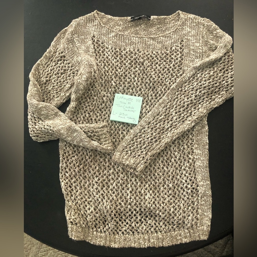 Lafayette 148 summer netted sweater L